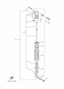 YZ85 YZ85B Задняя подвеска