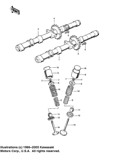 KZ900 Camshafts / valves