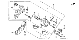 XR600R Задний суппорт
