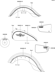 VN1500 Decals(red / silver)(vn1500-n3)