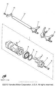 XV750G Вилки переключения