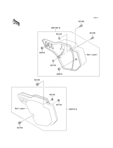 KX500 Боковые обтекатели