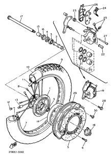 XT600E Переднее колесо