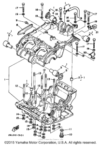 RZ350L Картер двигателя