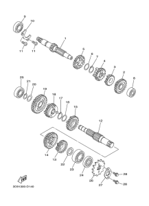 YBR125ED Трансмиссия