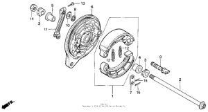 VT600C Задний тормоз