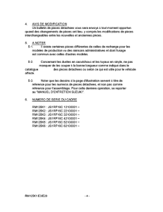 RM125 Catalog preface