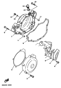 TY250Z Крышка картера двигателя
