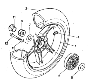 YQ50 Переднее колесо