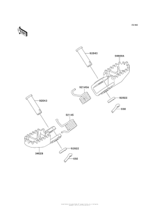 KX65 Подножки