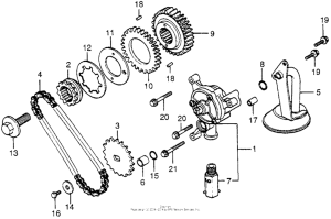CX500 Oil pump + primary drive gear