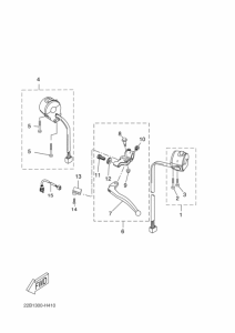 WR125R Interruptor  manillar&palanc