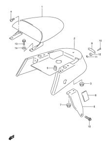 TU250 Обтекатель сидения