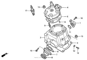 CR125R Головка цилиндров