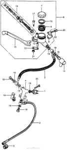 CB400 Master cylinder + front brake hose