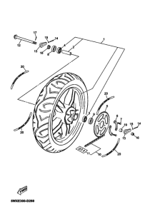TZR50 Rear wheel complete assy