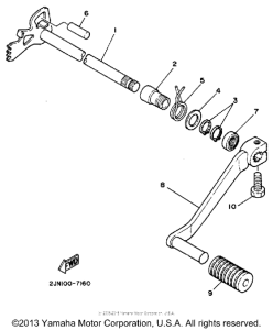 BW350U Вал переключения