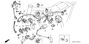 XR200R Wire harness / c.d.i. unit /  ignition coil