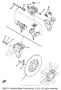 XS750SE-31 - 1978 Rear disc brake - caliper