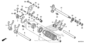 CTX700N DCT Gearshift drum (2)