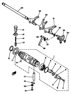 XS1100 Shift cam. fork