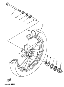 TZR80RR Переднее колесо