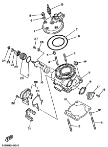 YZ125 Головка цилиндров