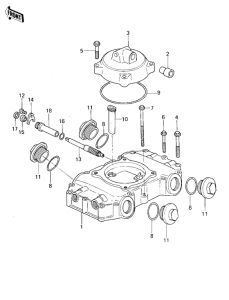 KZ400 Крышка головки цилиндров
