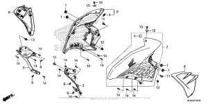 CB500X (ABS) Обтекатель средняя часть