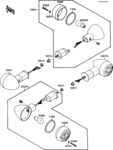 VN1500 Задний фонарь