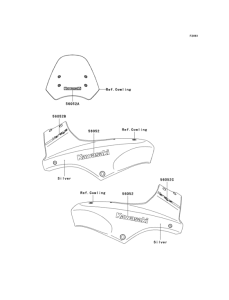KLE650 Decals(silver)(a7f)