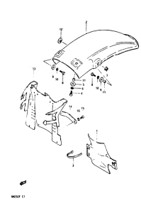RM250 Заднее крыло