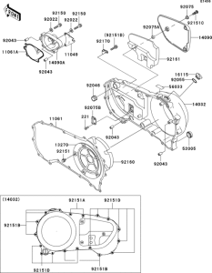  Крышки двигателя правые