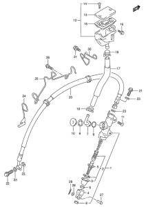 RG125 Задний тормозной цилиндр