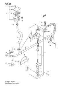 DL1000 Задний тормозной цилиндр