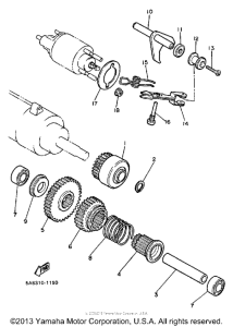 XV1000LC Муфта стартера