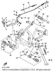 XT350NC (CA ED.) Stand - footrest