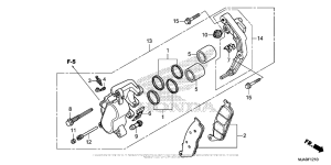 VT750C2B Front Brake Caliper (1)