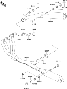 ZX1100 Глушитель