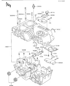 KZ250 Картер двигателя