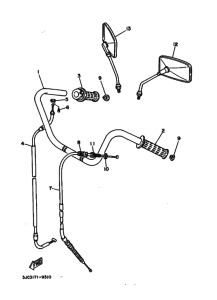 XV535 XV535W Рулевой рычаг и кабель