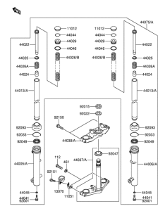 DR-Z110 Вилка передней оси