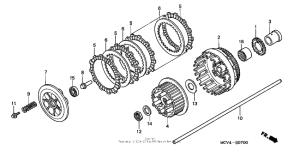 VTX1800R2 Сцепление