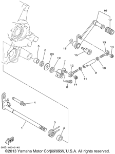 TZ250N Вал переключения