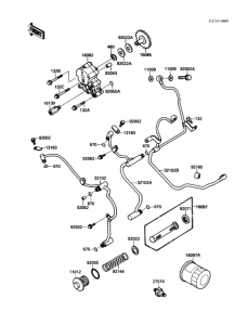 VN1500 Масляный насос и фильтр
