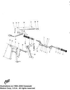 C2 Footrests / stands / brake pedal
