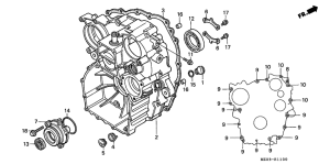 GL1500C Задний кожух картера