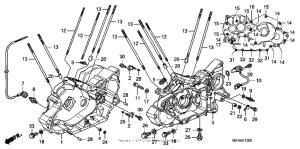 VTX1300T Картер двигателя