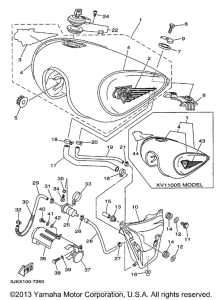 XV1100JC Топливный бак