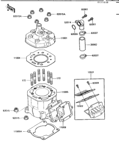  Cylinder head / cylinder / reed valve